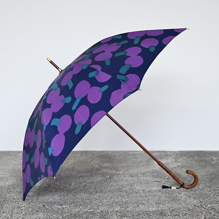 イイダ傘店 晴雨兼用傘 そらまめ紫 - 傘